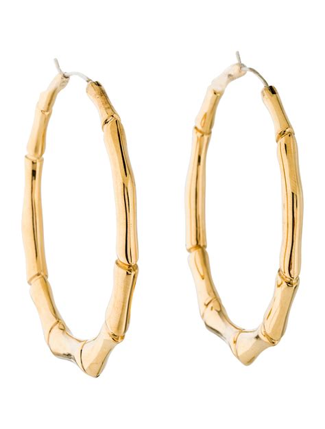 gucci bee earrings price|Gucci bamboo hoop earrings.